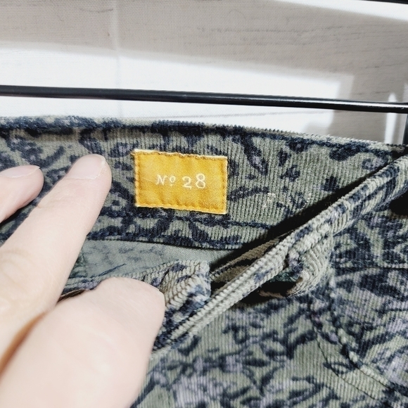 PILCRO & THE LETTERPRESS PANTS, FLORAL CORDUROY, SZ 28 - Picture 4 of 7